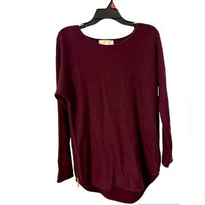 Michael Kors Burgundy Crew Neck Sweater